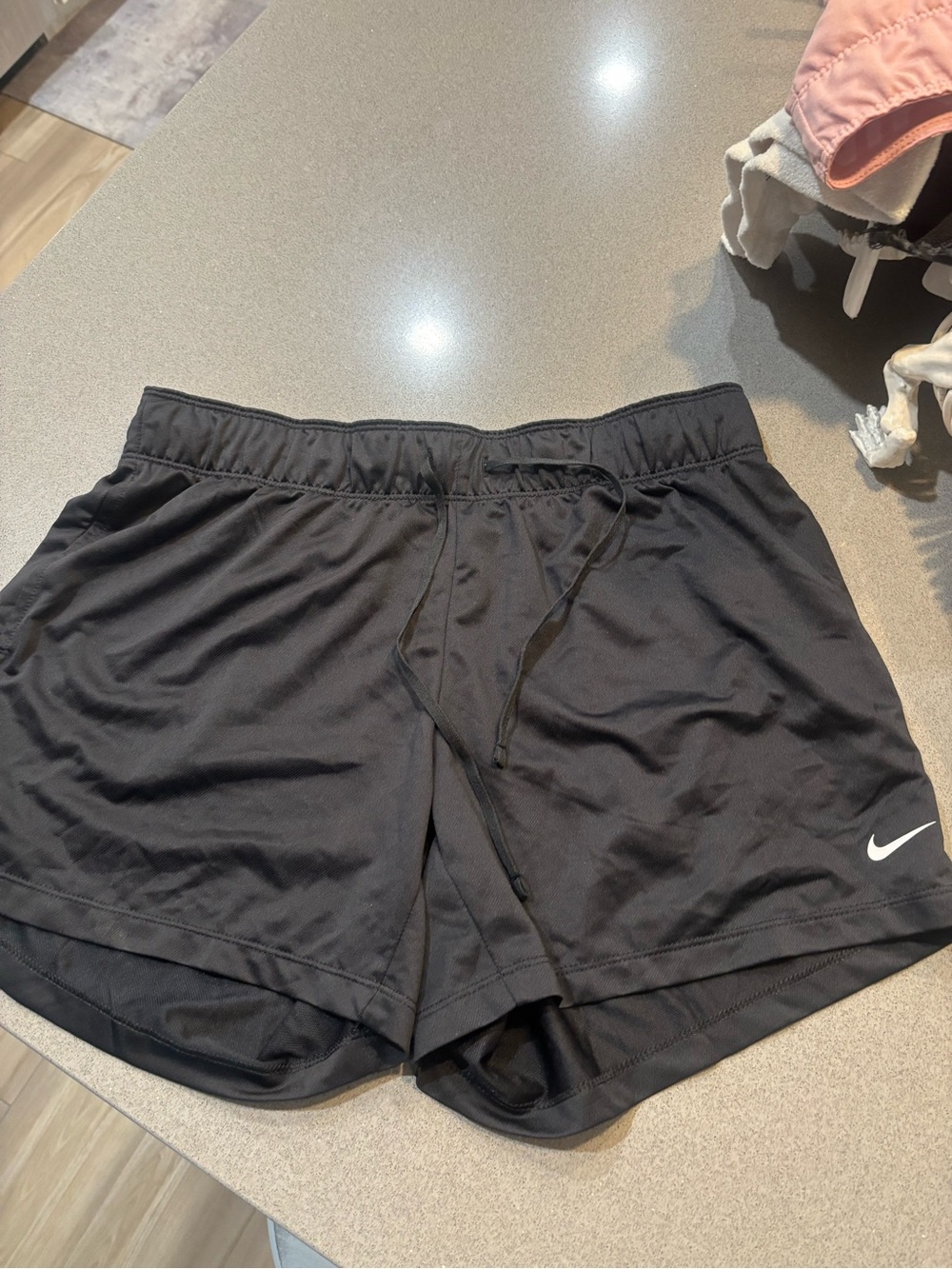 Nike Women's Black Athletic Running Shorts with Swoosh